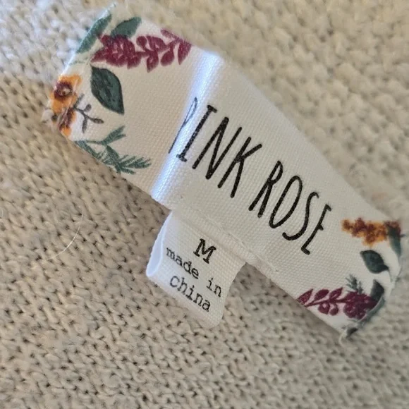 Pink Rose Multicolor Button-Up Cardigan - Picture 3 of 3